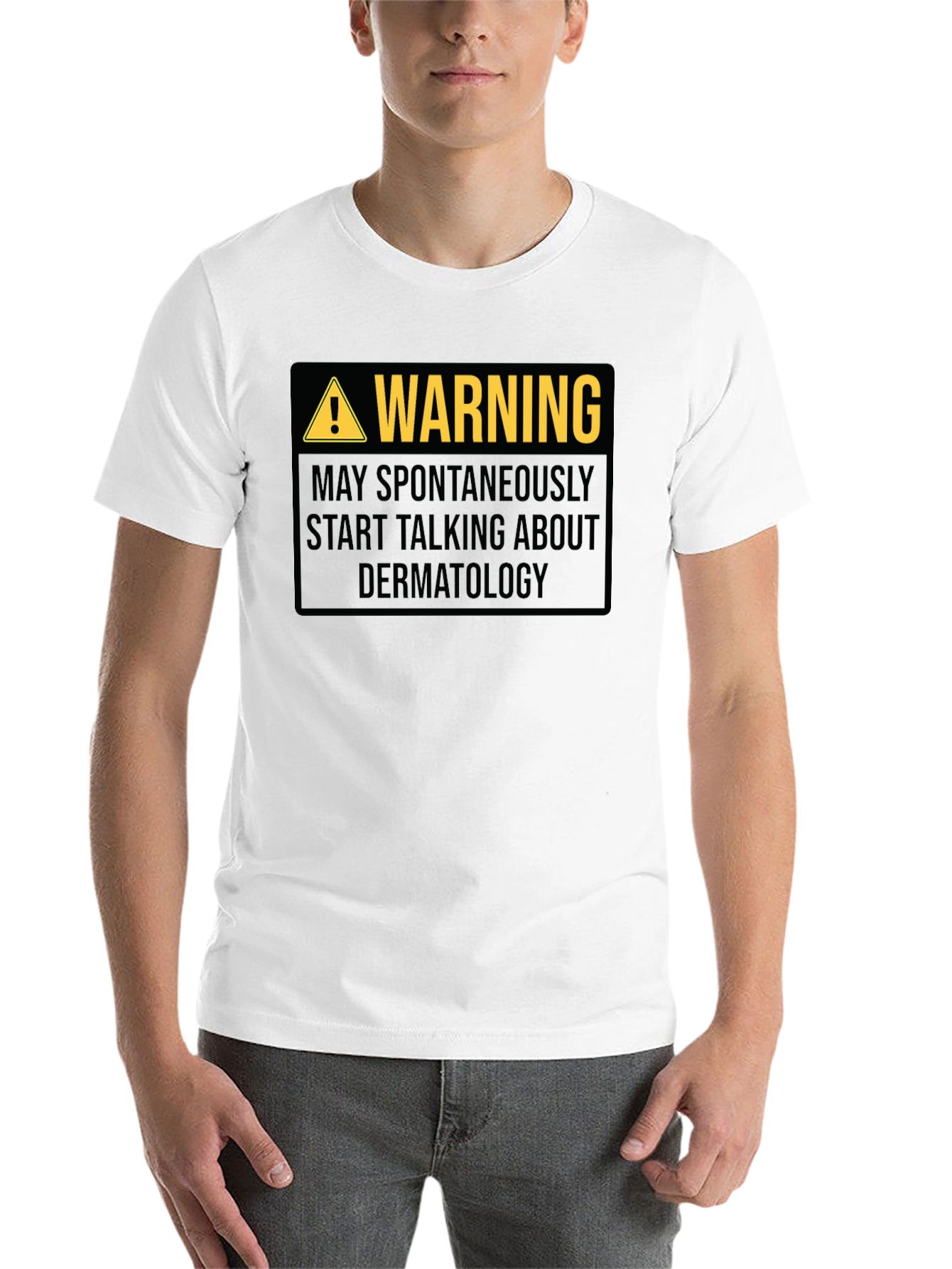Warning Dermatology Black Graphic T-Shirt