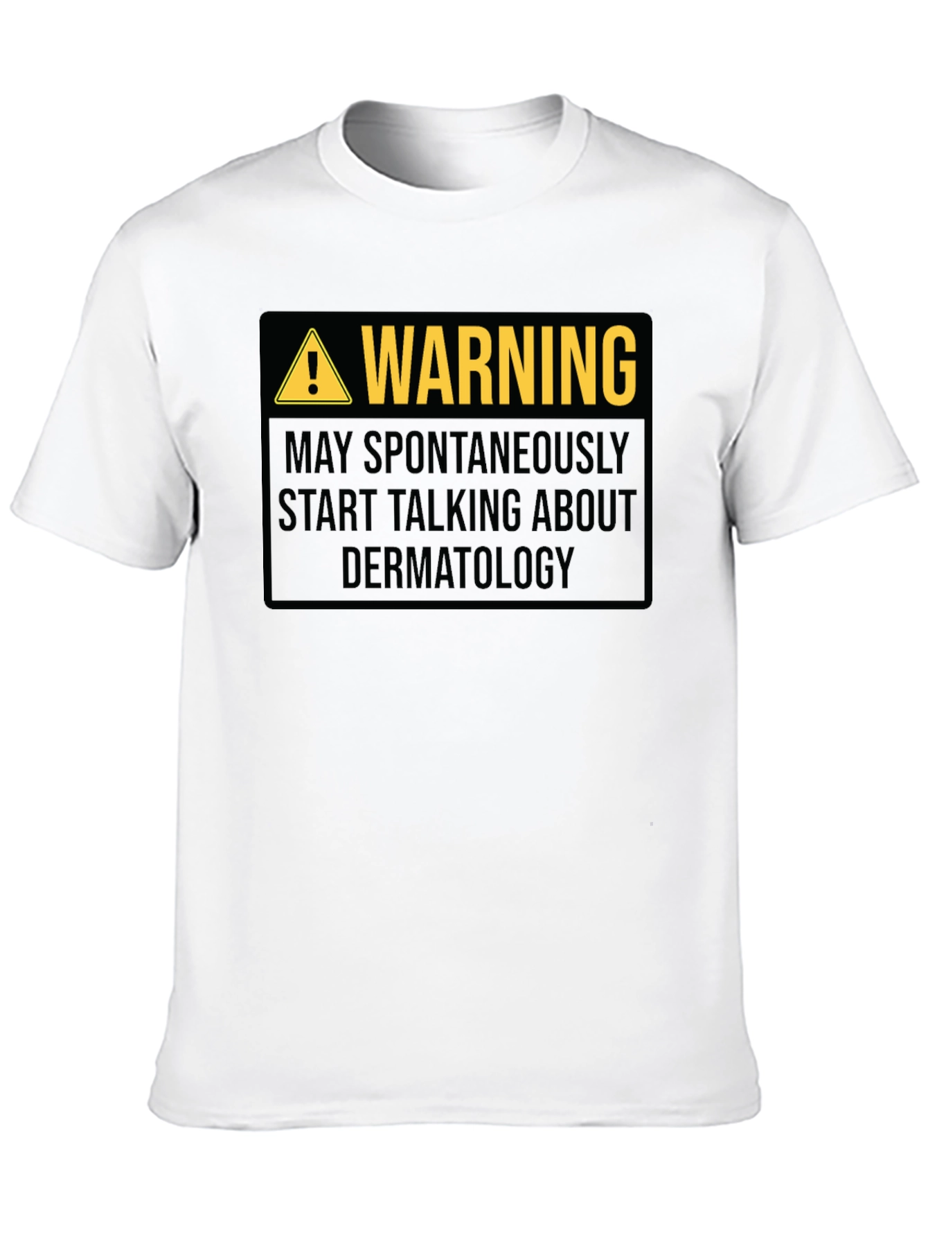 Warning Dermatology Black Graphic T-Shirt