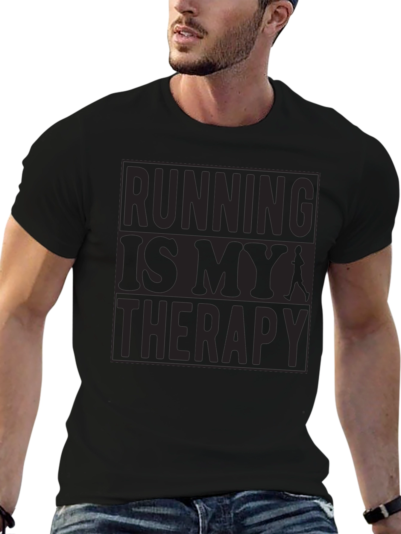 Running is My Therapy Graphic T-Shirt