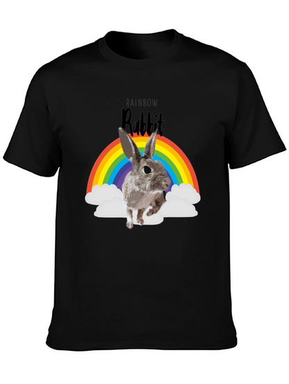 Rainbow Rabbit T-Shirt - Fun Graphic Tee