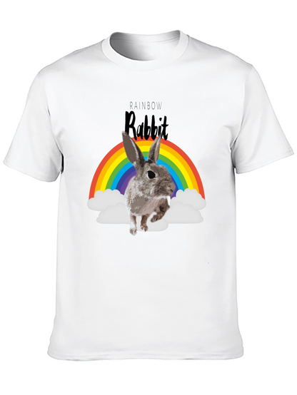 Rainbow Rabbit T-Shirt - Fun Graphic Tee
