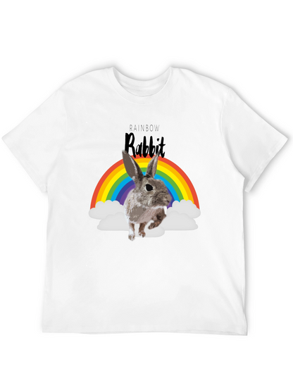 Rainbow Rabbit T-Shirt - Fun Graphic Tee