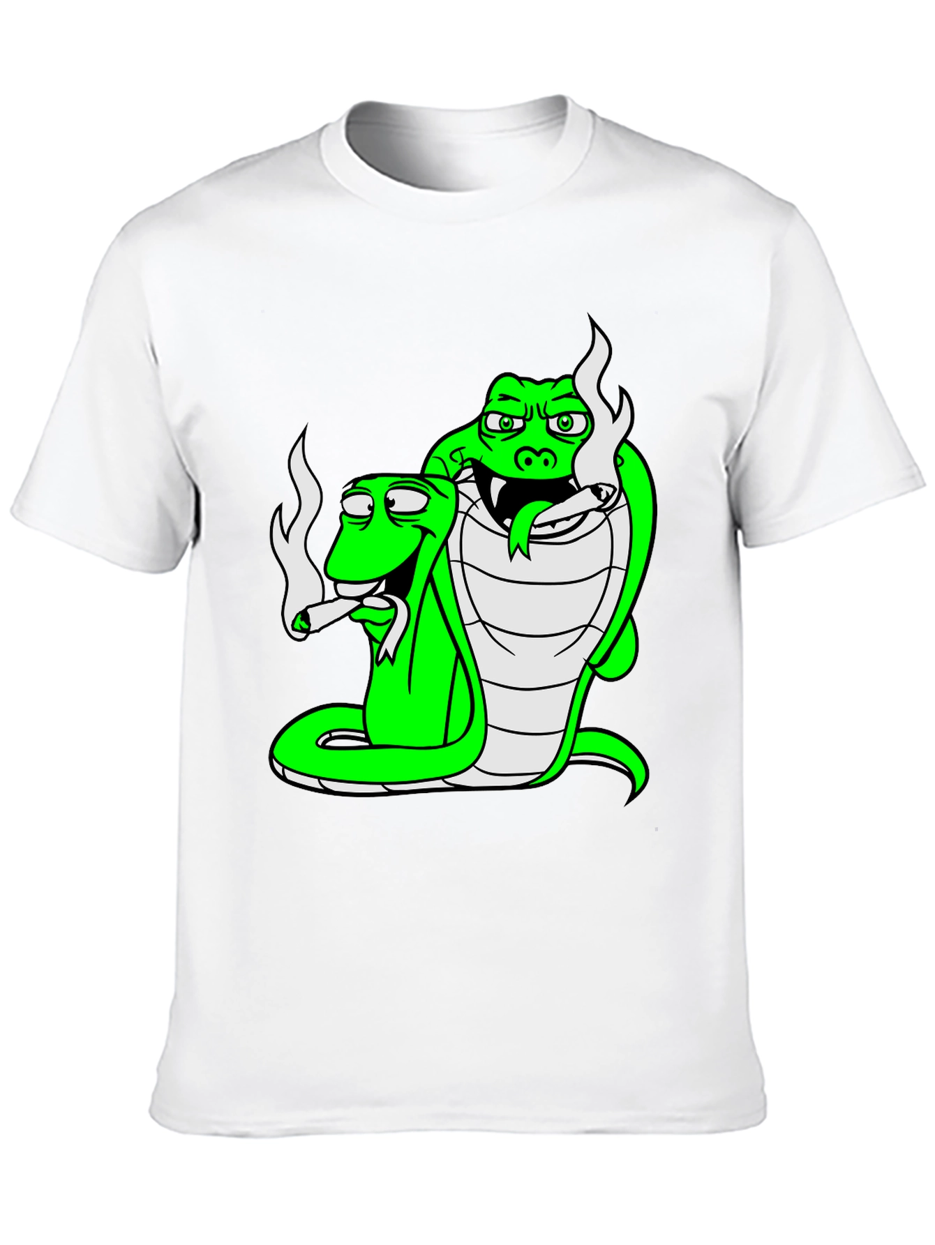 Cool Cobra Snakes Smoking Joint T-Shirt