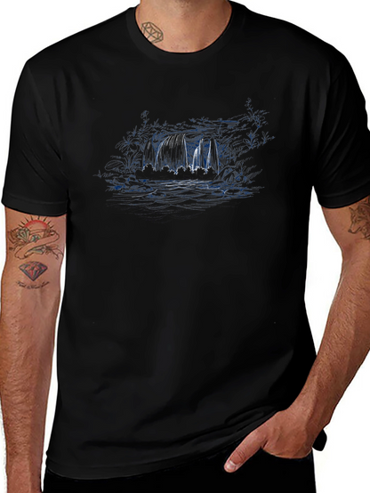 Mens Black Graphic T-Shirt