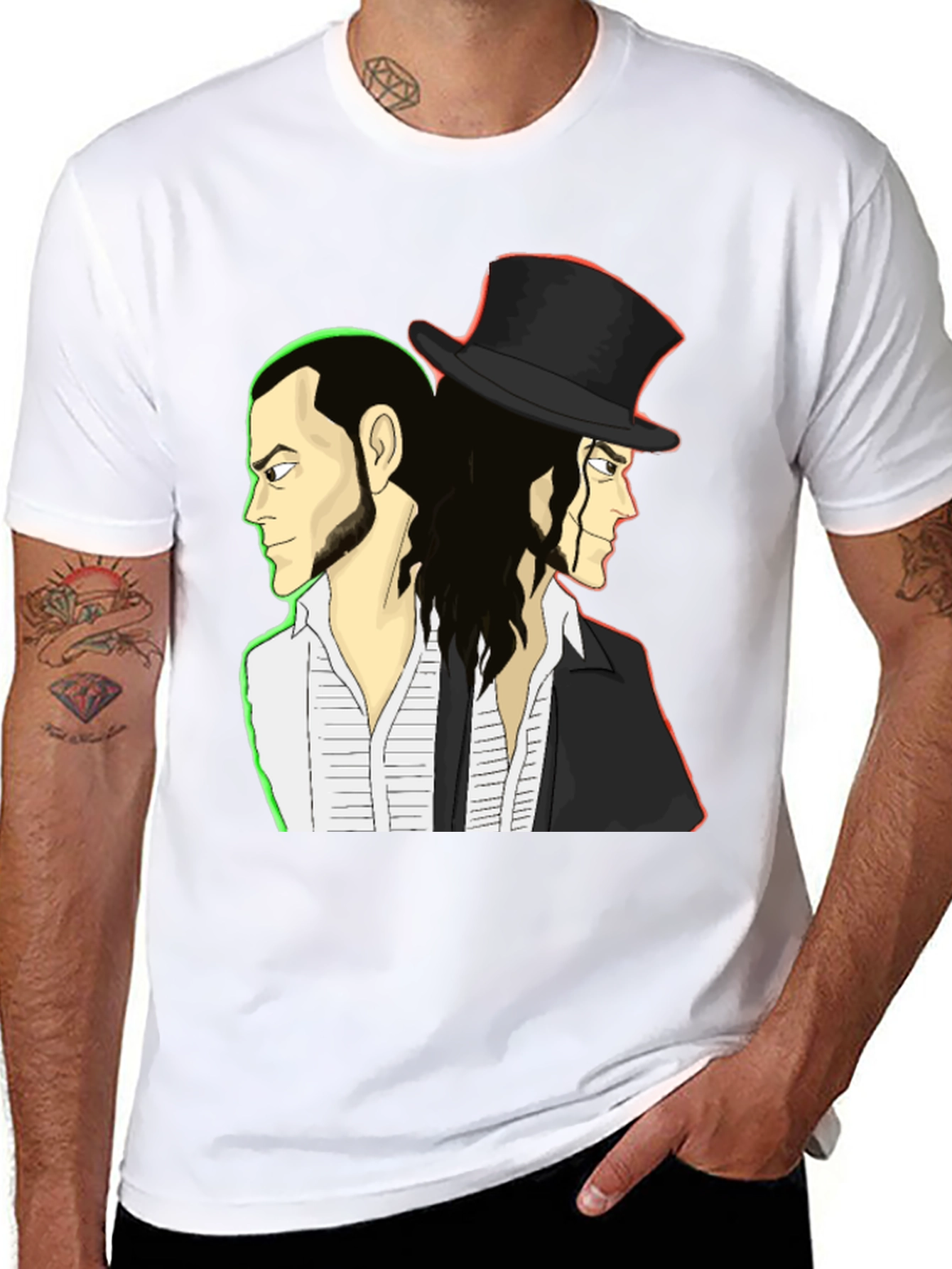 Mens Graphic T-Shirt - Cartoon Characters