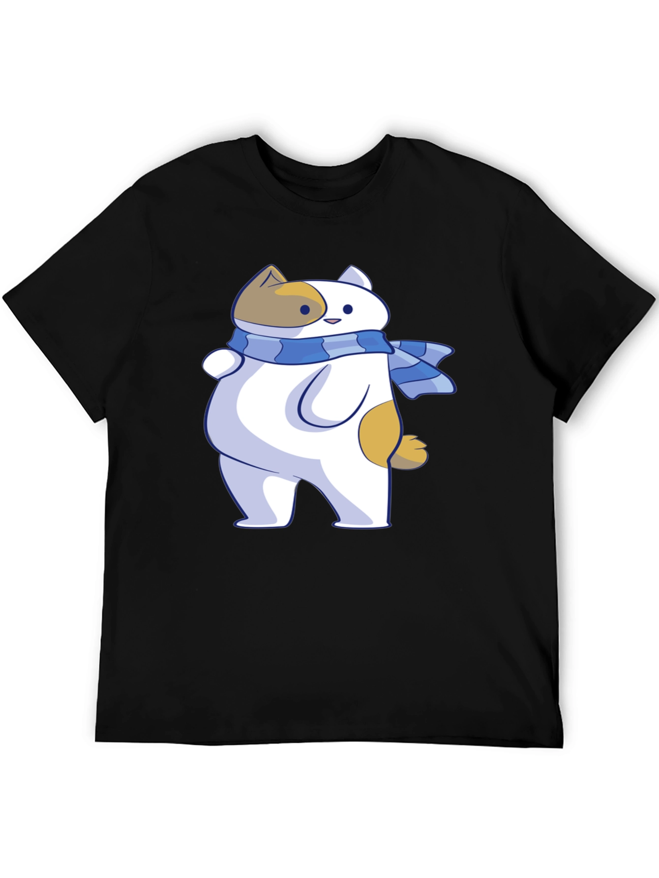 Cartoon Cat T-Shirt - Unisex Black Tee