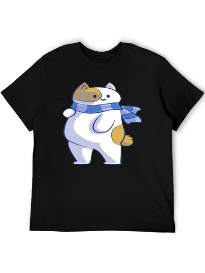 Cartoon Cat T-Shirt - Unisex Black Tee