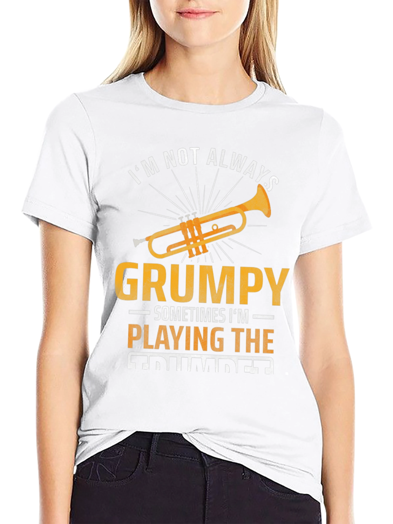 Grumpy Trumpet Player Graphic T-Shirt - Music Lover Tee