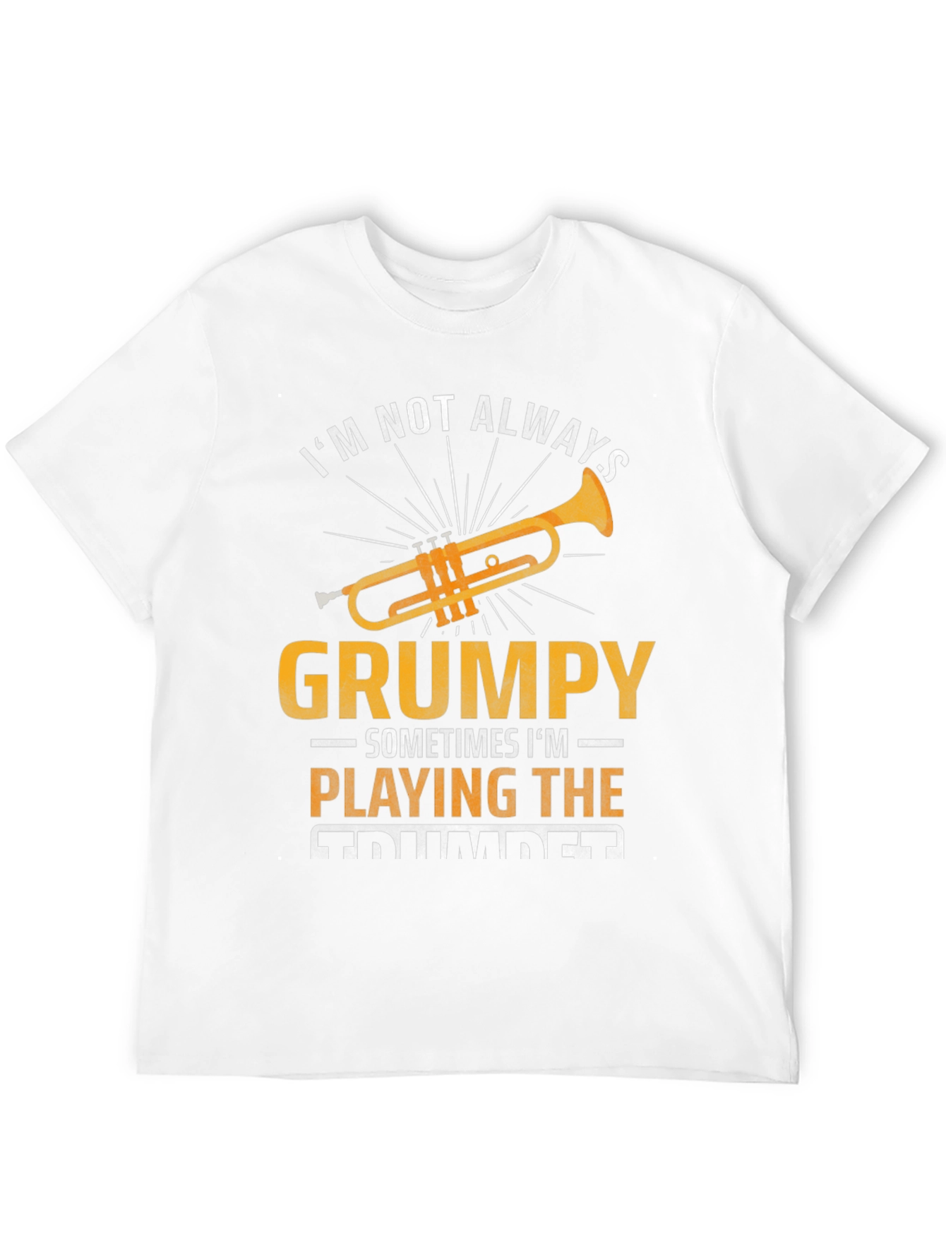 Grumpy Trumpet Player Graphic T-Shirt - Music Lover Tee