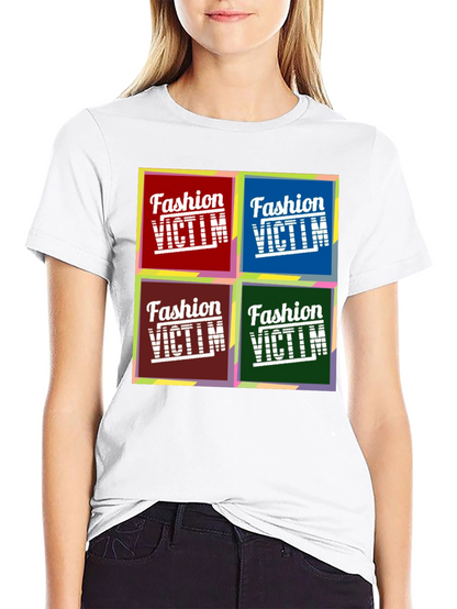 Fashion Victim Graphic Tee - Pop Art Design