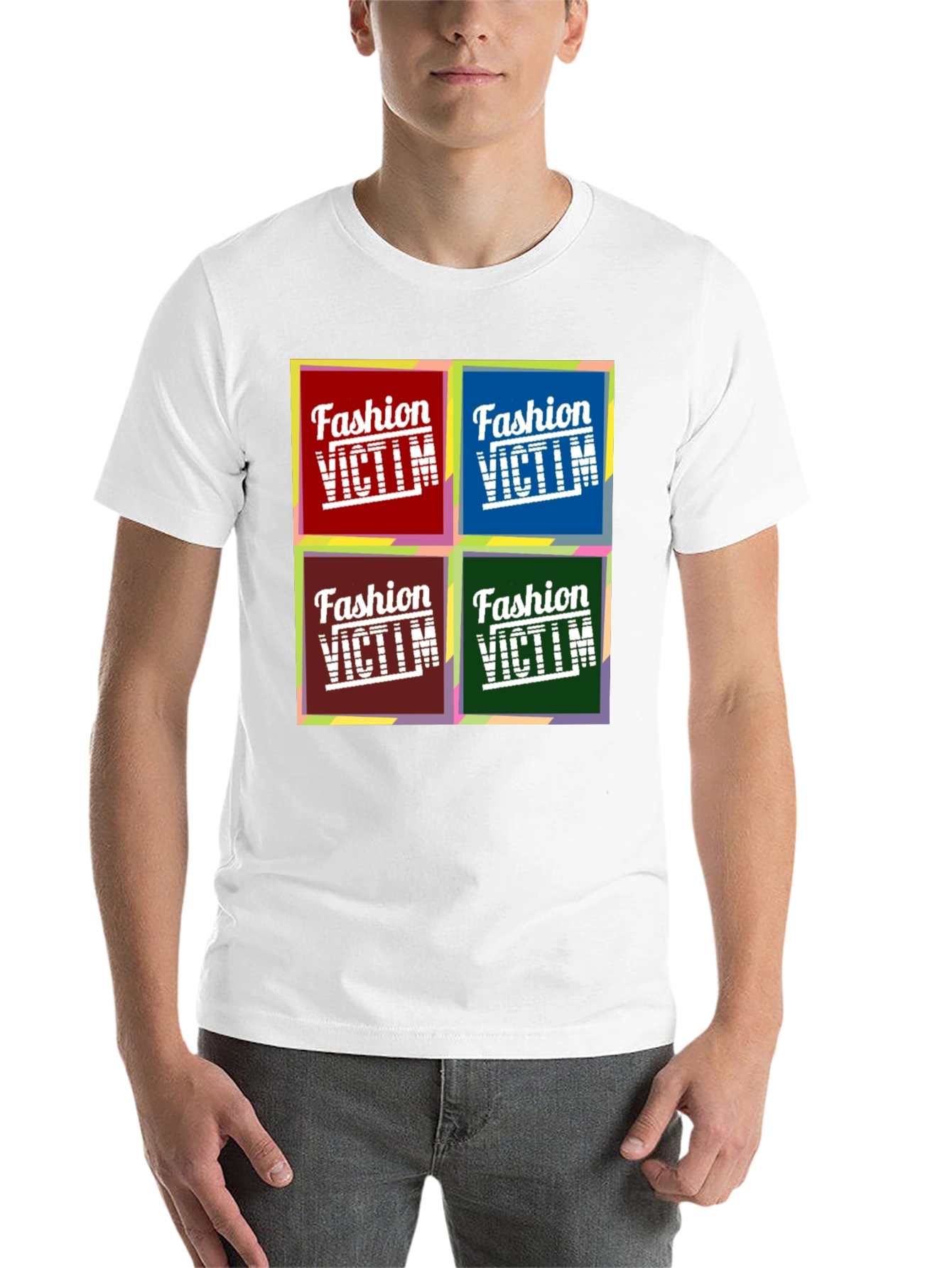 Fashion Victim Graphic Tee - Pop Art Design