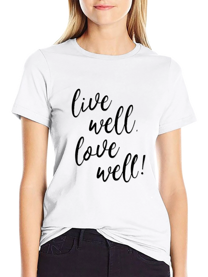Live Well Love Well Black Graphic Tee