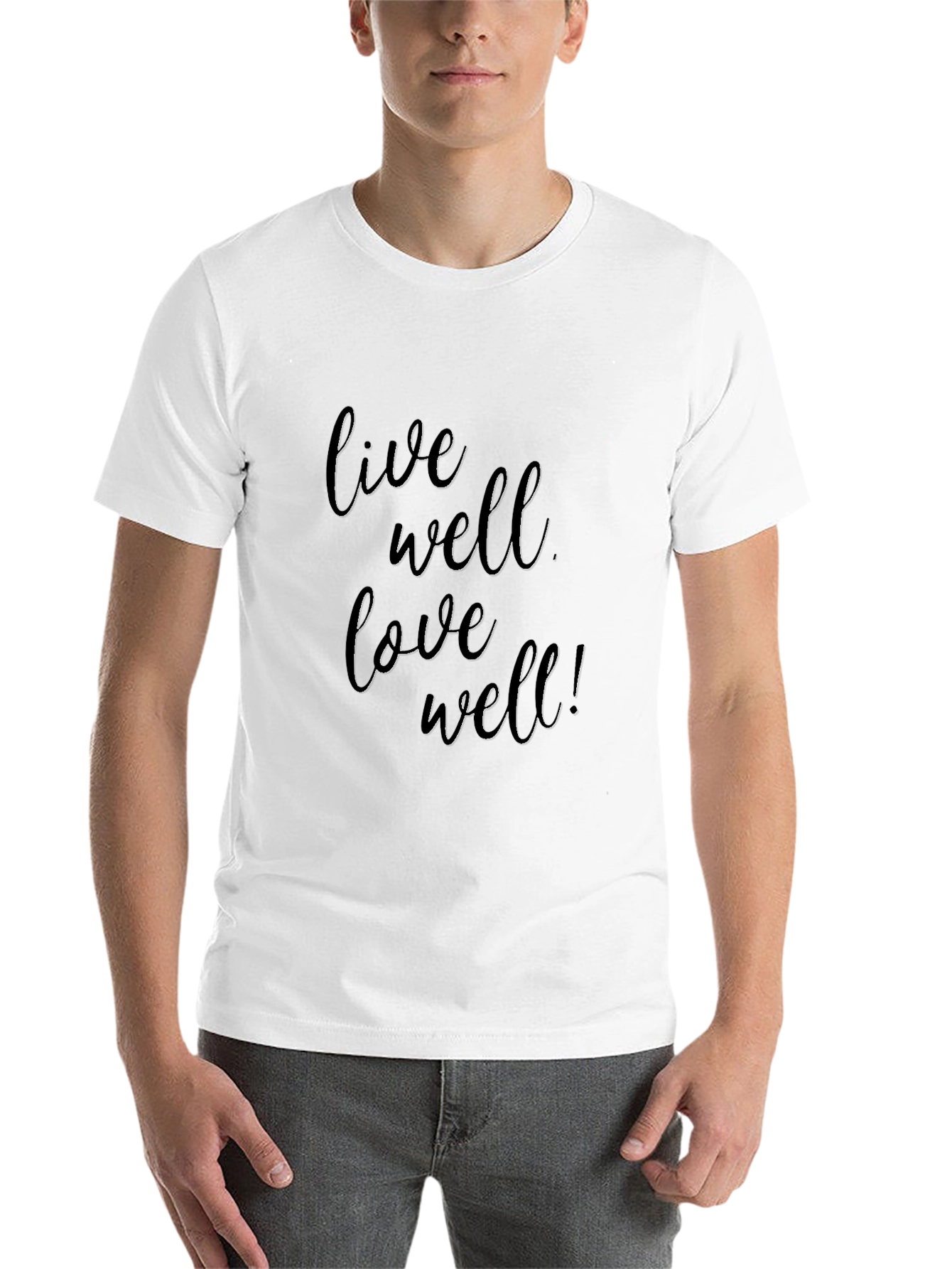 Live Well Love Well Black Graphic Tee