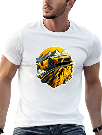Yellow Car Mountain Road Trip T-Shirt