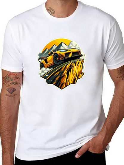 Yellow Car Mountain Road Trip T-Shirt