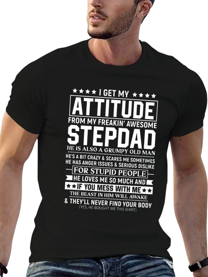 Awesome Stepdad T-Shirt: Attitude & Humor