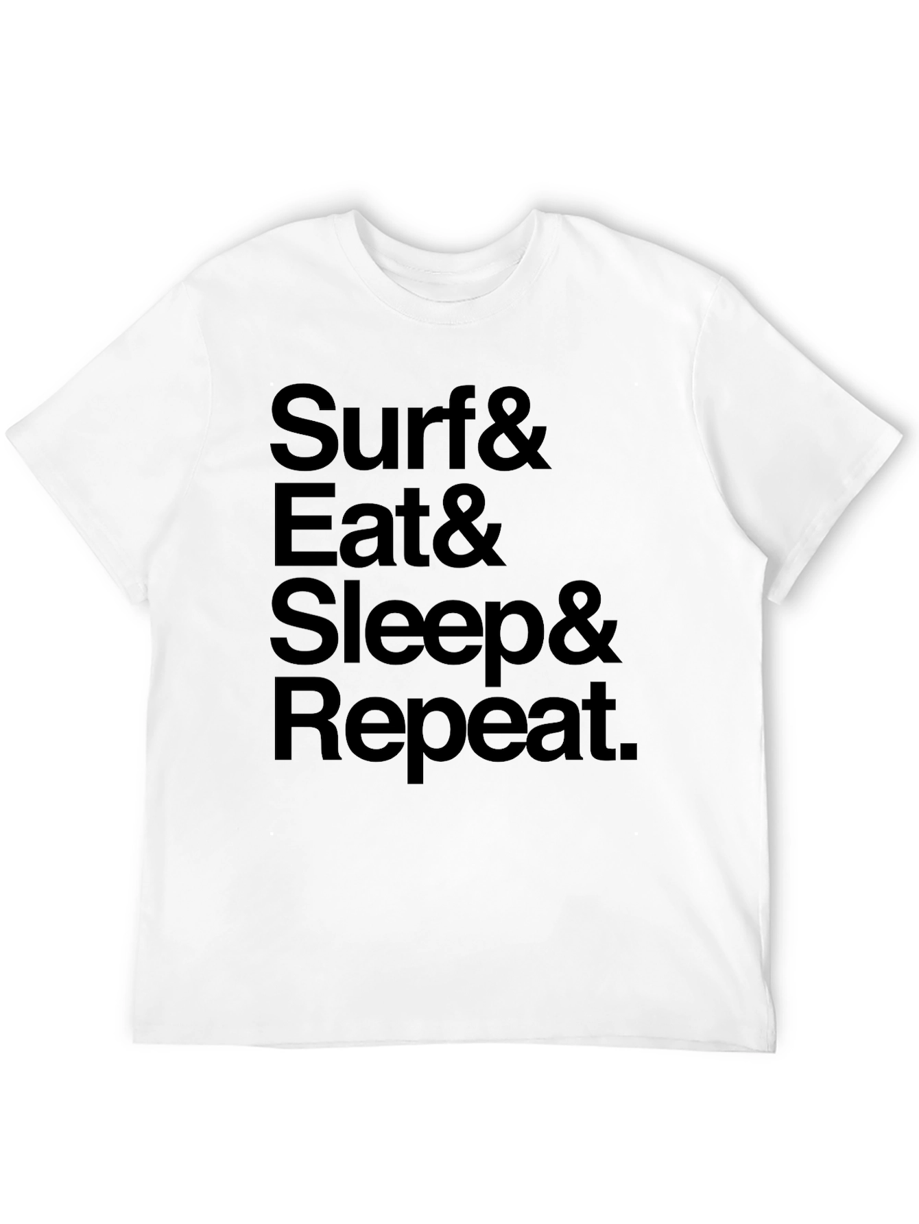 Surf Eat Sleep Repeat Graphic Tee - Black