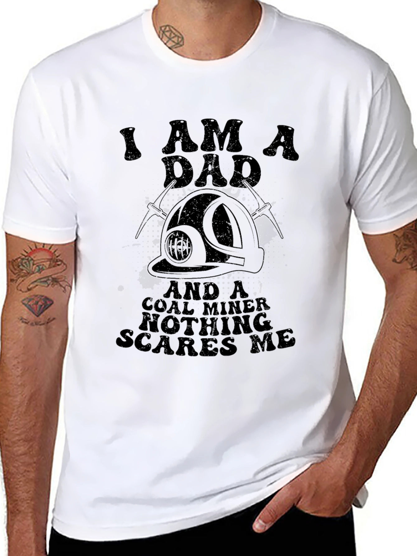 I Am A Dad & Coal Miner T-Shirt