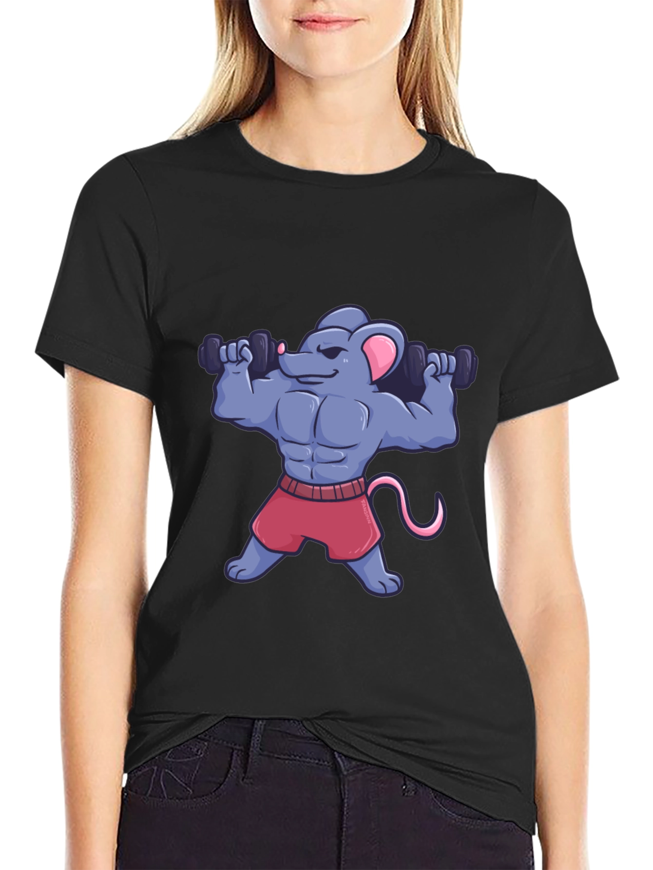 Muscle Mouse T-Shirt - Funny Gym Workout Tee