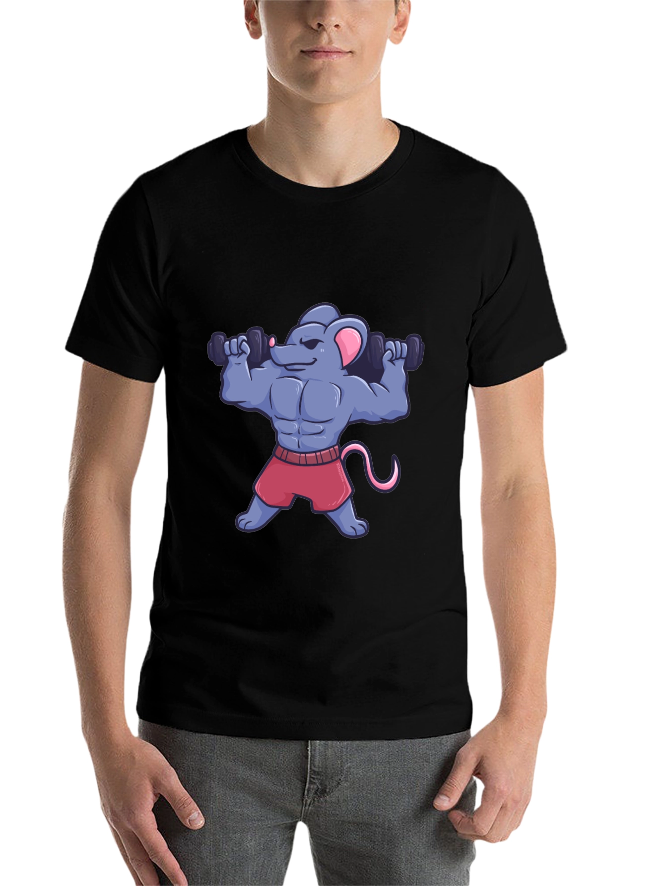 Muscle Mouse T-Shirt - Funny Gym Workout Tee