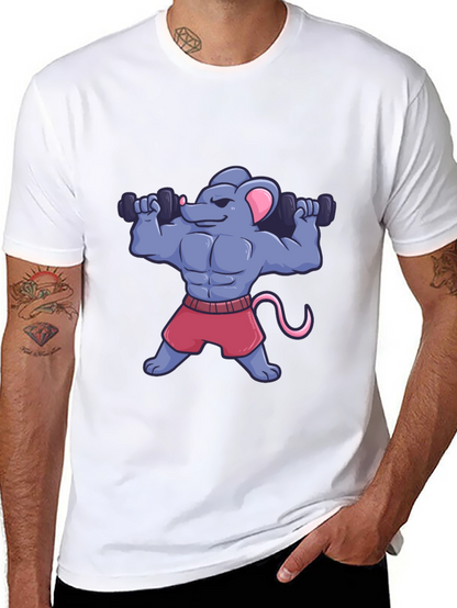 Muscle Mouse T-Shirt - Funny Gym Workout Tee