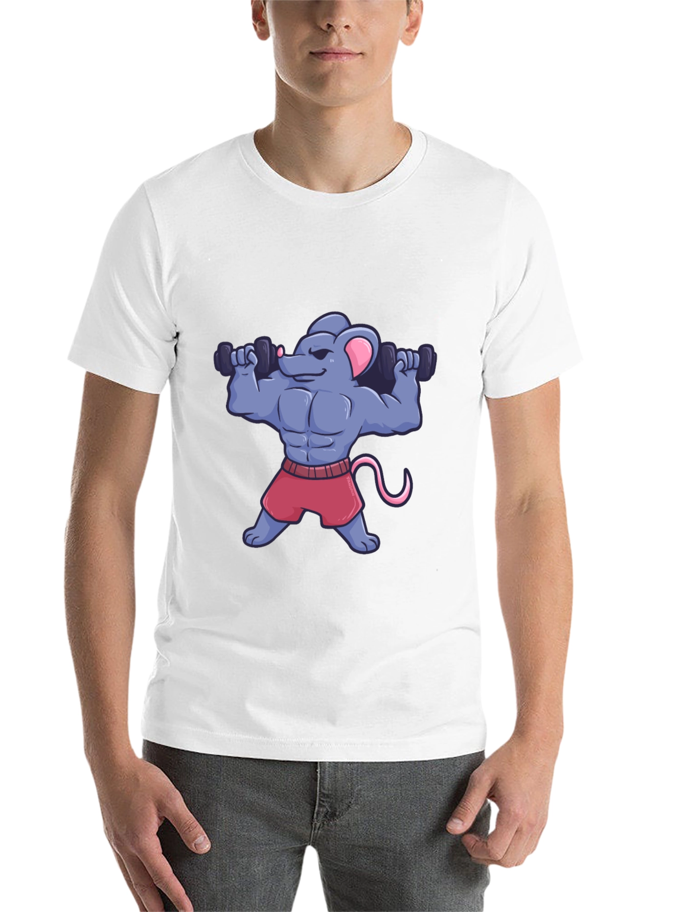 Muscle Mouse T-Shirt - Funny Gym Workout Tee