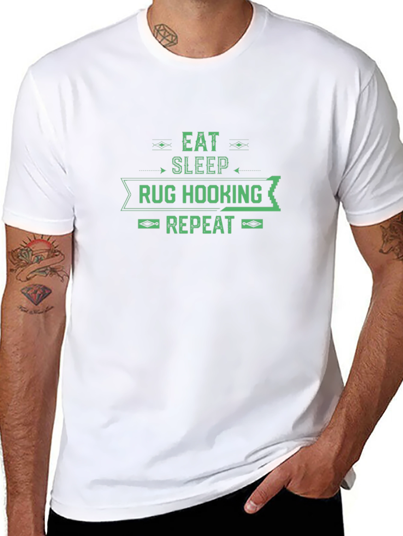 Eat Sleep Rug Hooking Repeat Tee