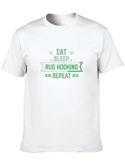Eat Sleep Rug Hooking Repeat Tee