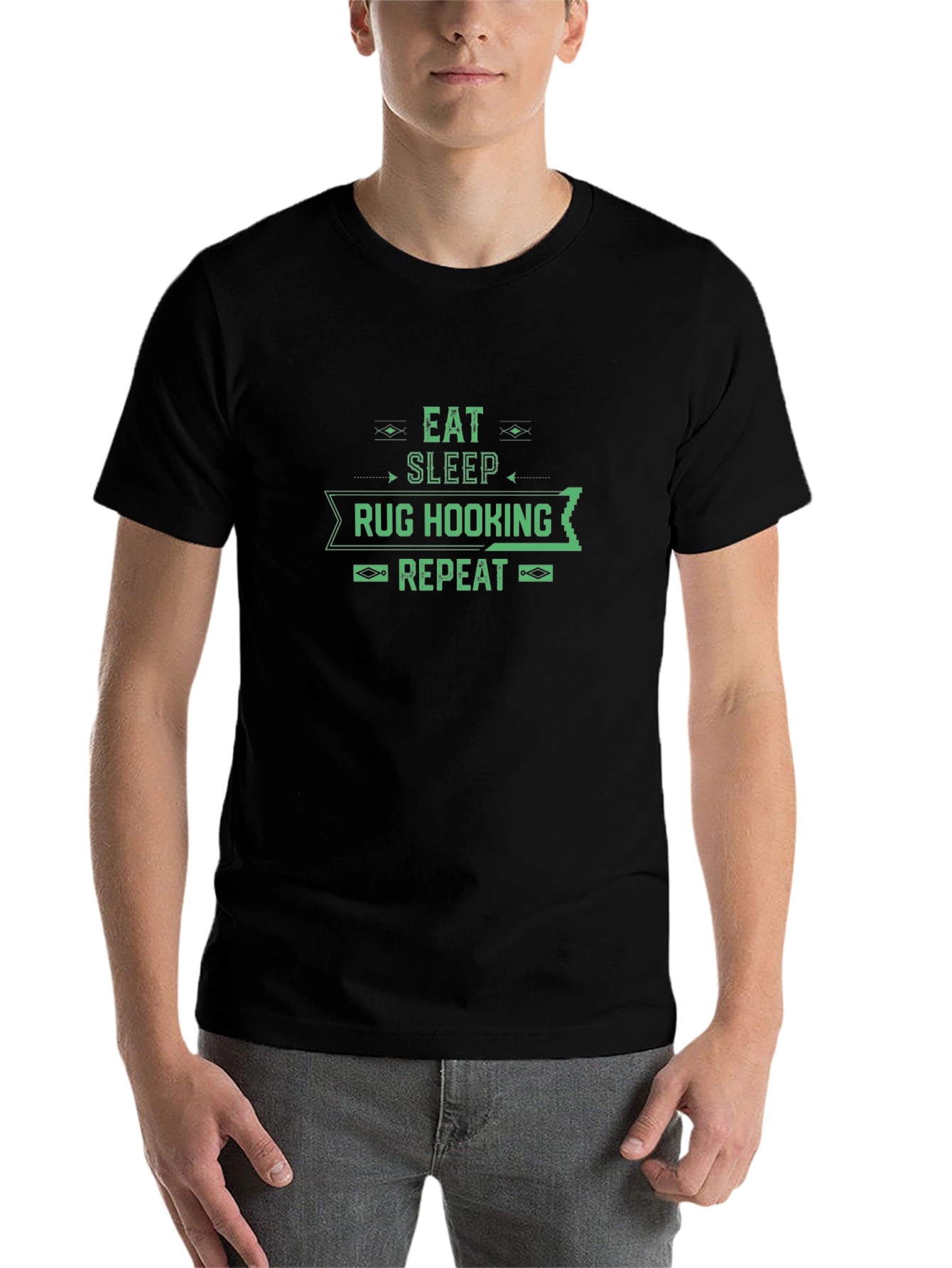 Eat Sleep Rug Hooking Repeat Tee