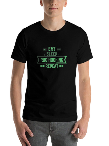 Eat Sleep Rug Hooking Repeat Tee
