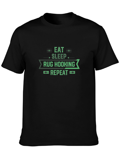 Eat Sleep Rug Hooking Repeat Tee