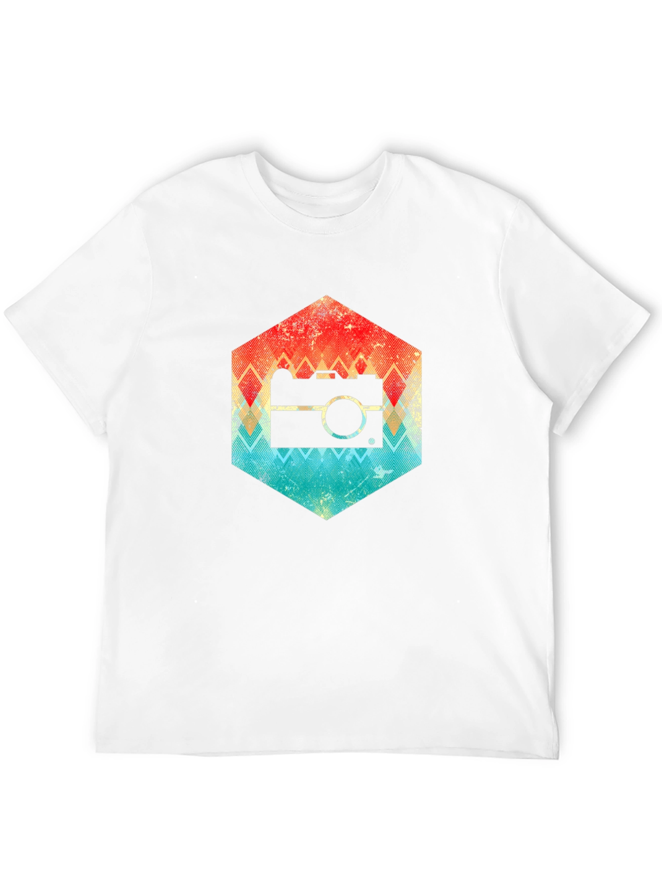 Retro Camera Hexagon Graphic Tee