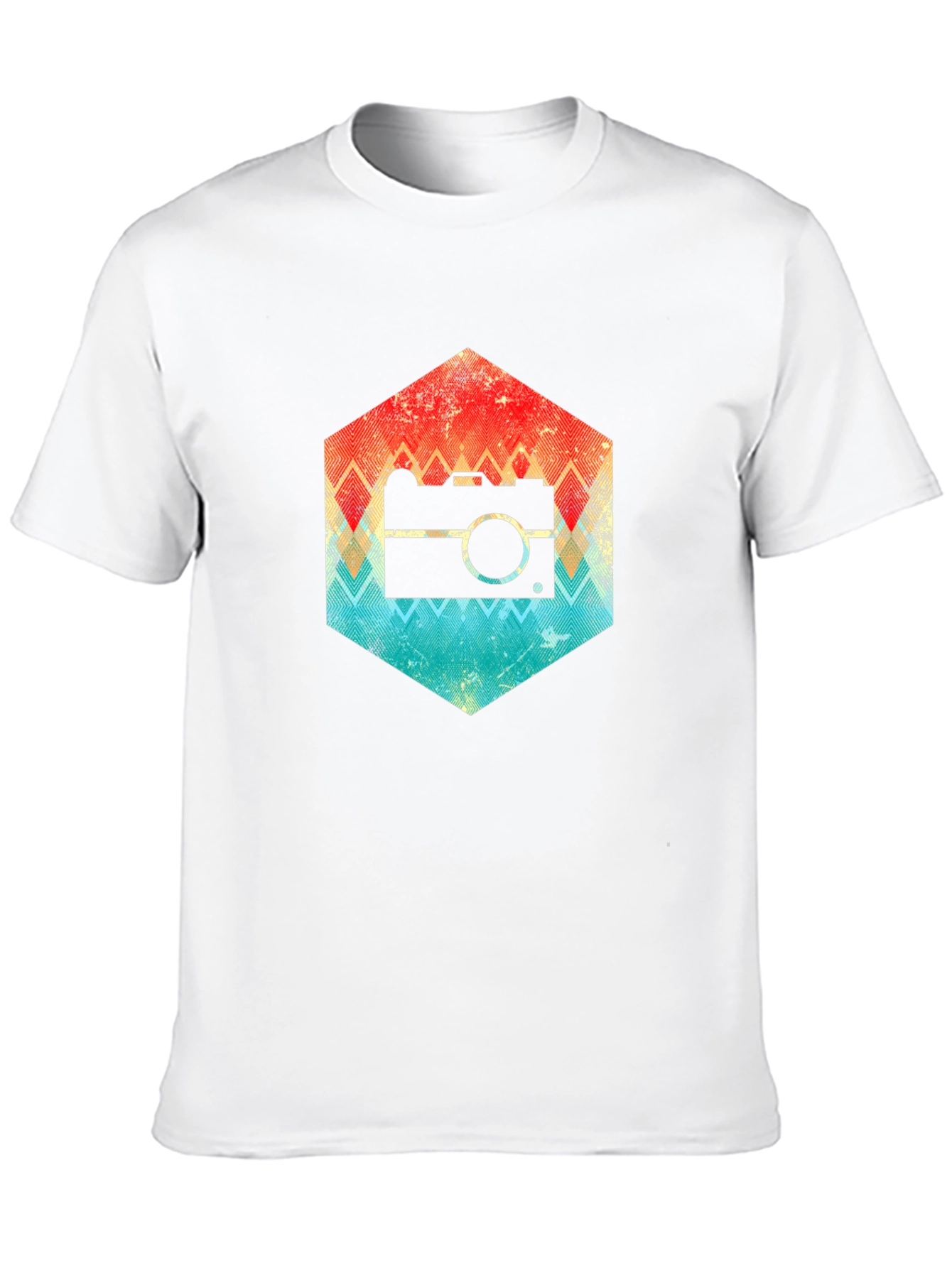 Retro Camera Hexagon Graphic Tee