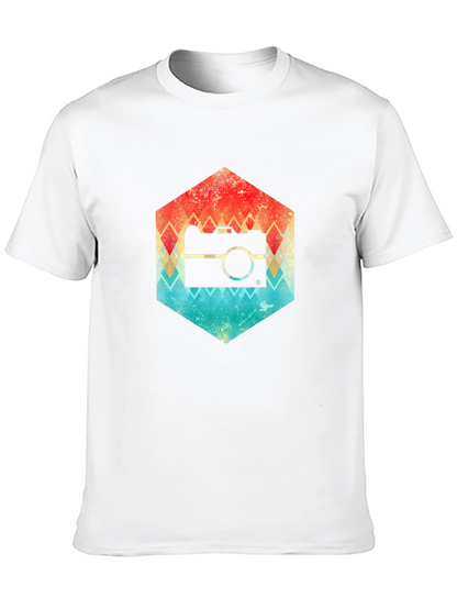 Retro Camera Hexagon Graphic Tee