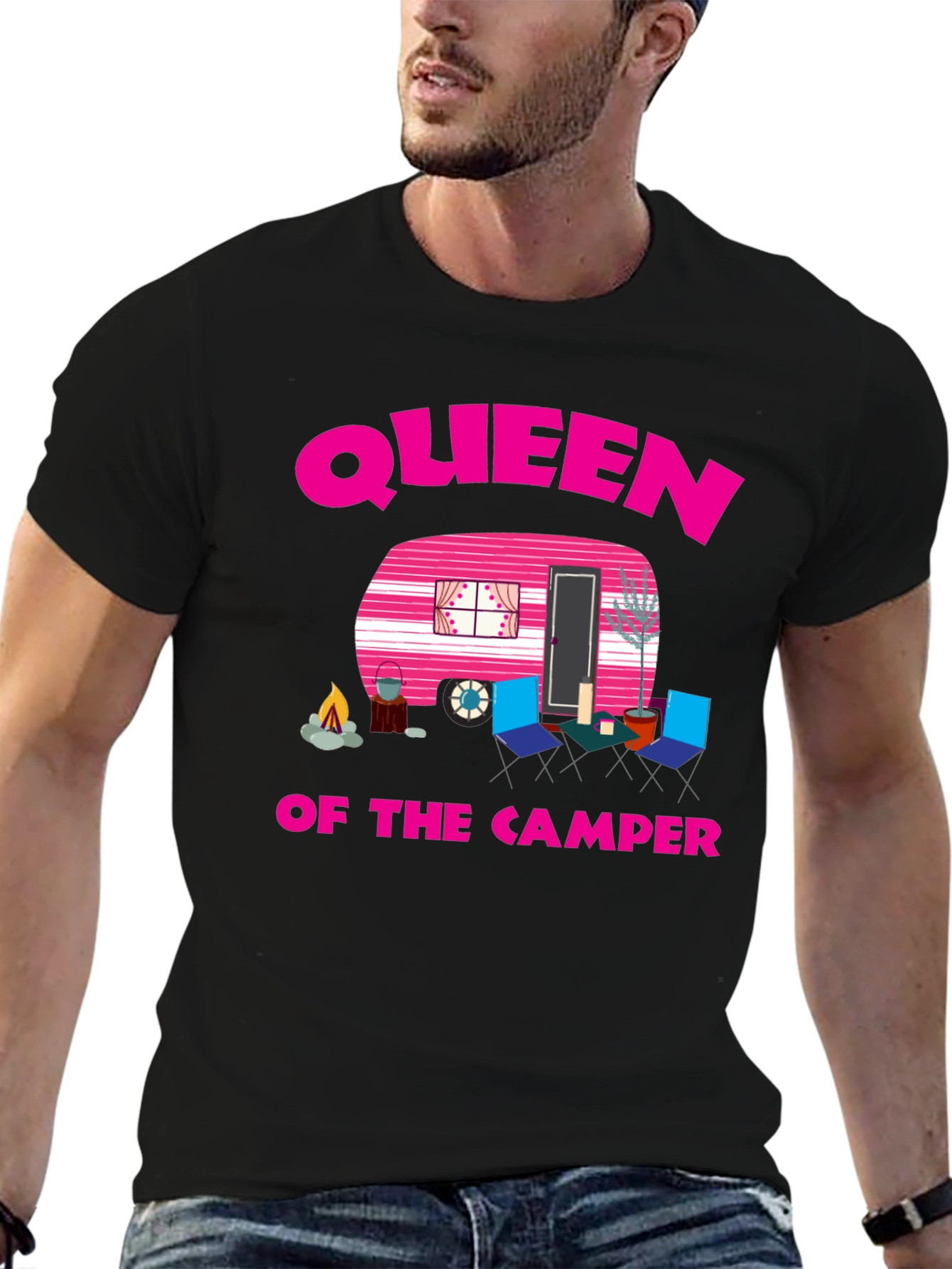 Queen of the Camper Graphic Tee - Camping Lover