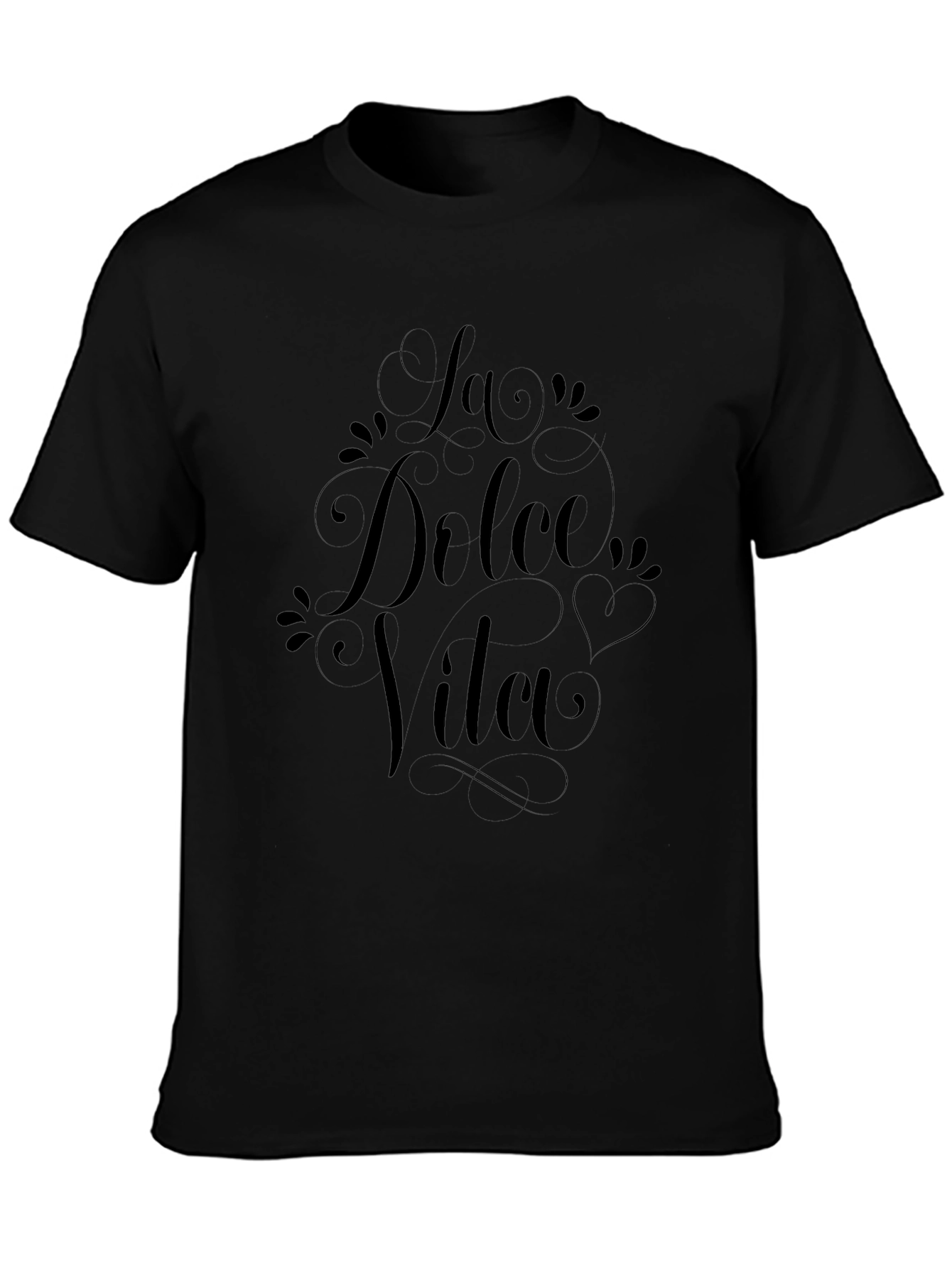 La Dulce Vida Black Graphic Tee