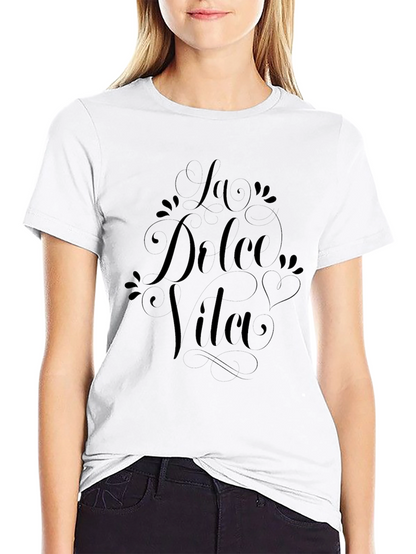 La Dulce Vida Black Graphic Tee