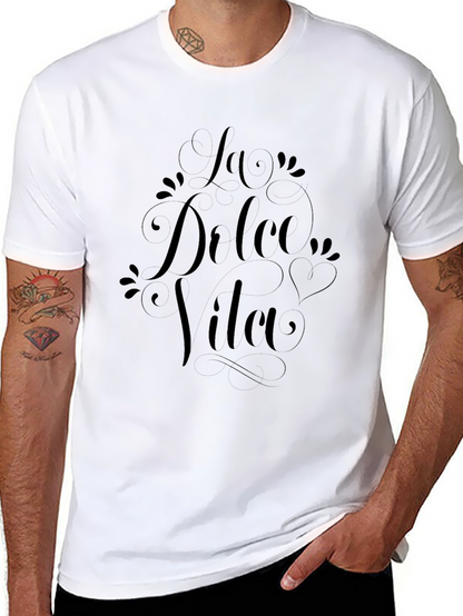 La Dulce Vida Black Graphic Tee