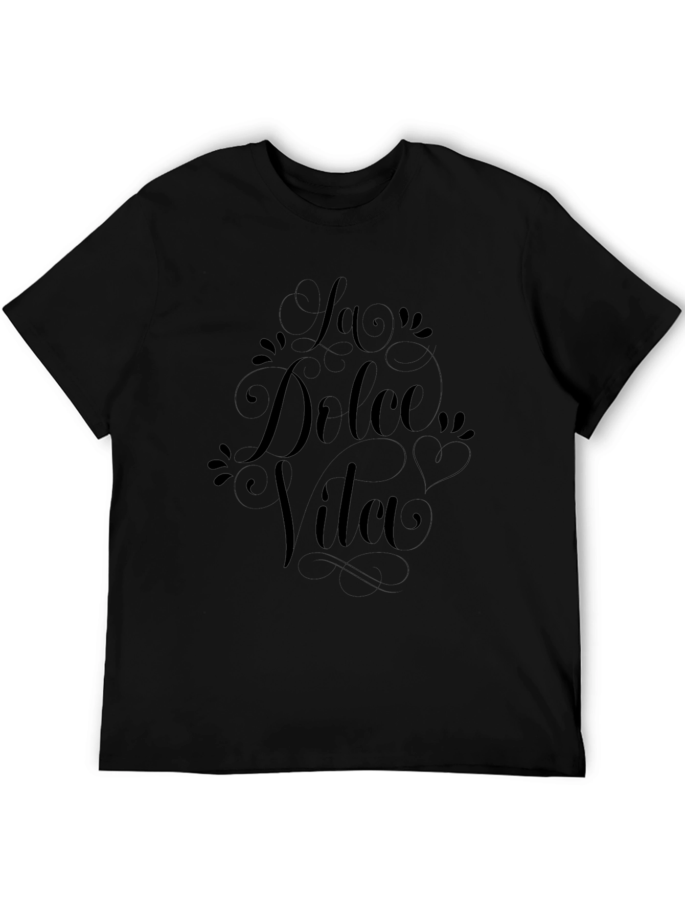 La Dulce Vida Black Graphic Tee