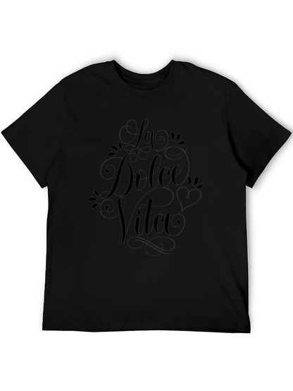 La Dulce Vida Black Graphic Tee