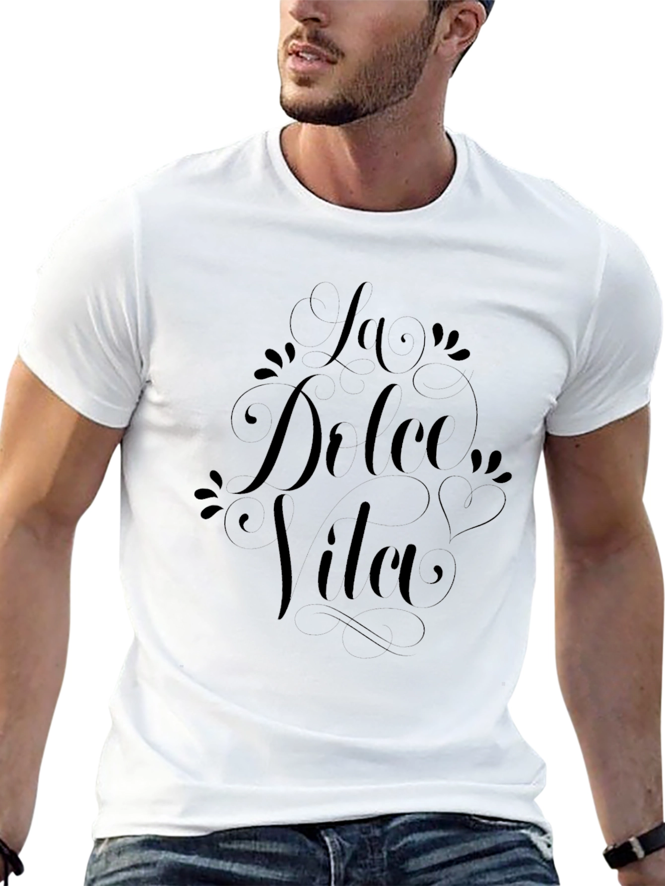 La Dulce Vida Black Graphic Tee