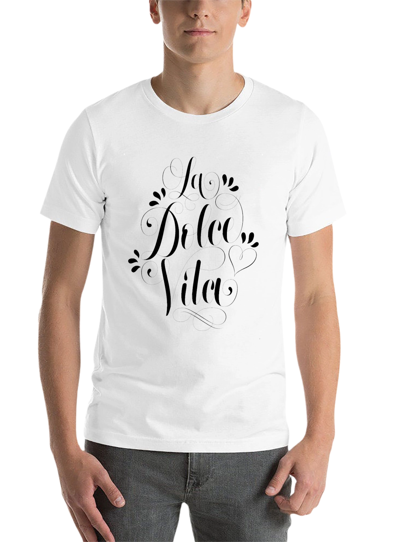 La Dulce Vida Black Graphic Tee