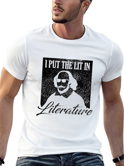 I Put the Lit in Literature Black T-Shirt