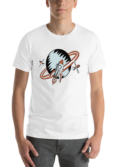 Retro Space Rocket Graphic Tee