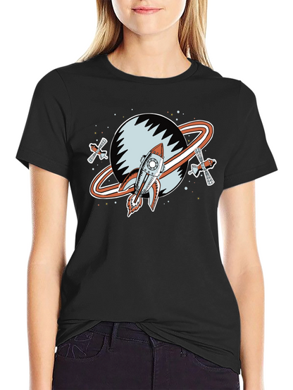 Retro Space Rocket Graphic Tee