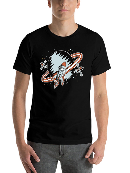 Retro Space Rocket Graphic Tee