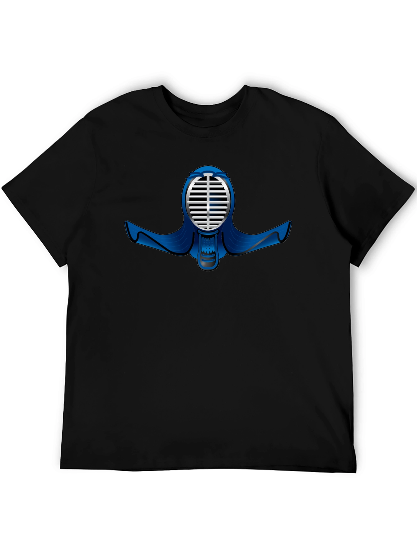 Black T-Shirt with Kendo Mask Design