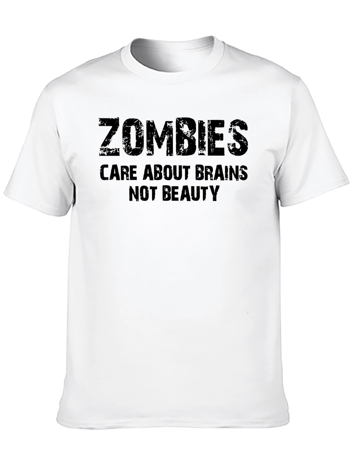 Zombies Care About Brains Funny T-Shirt
