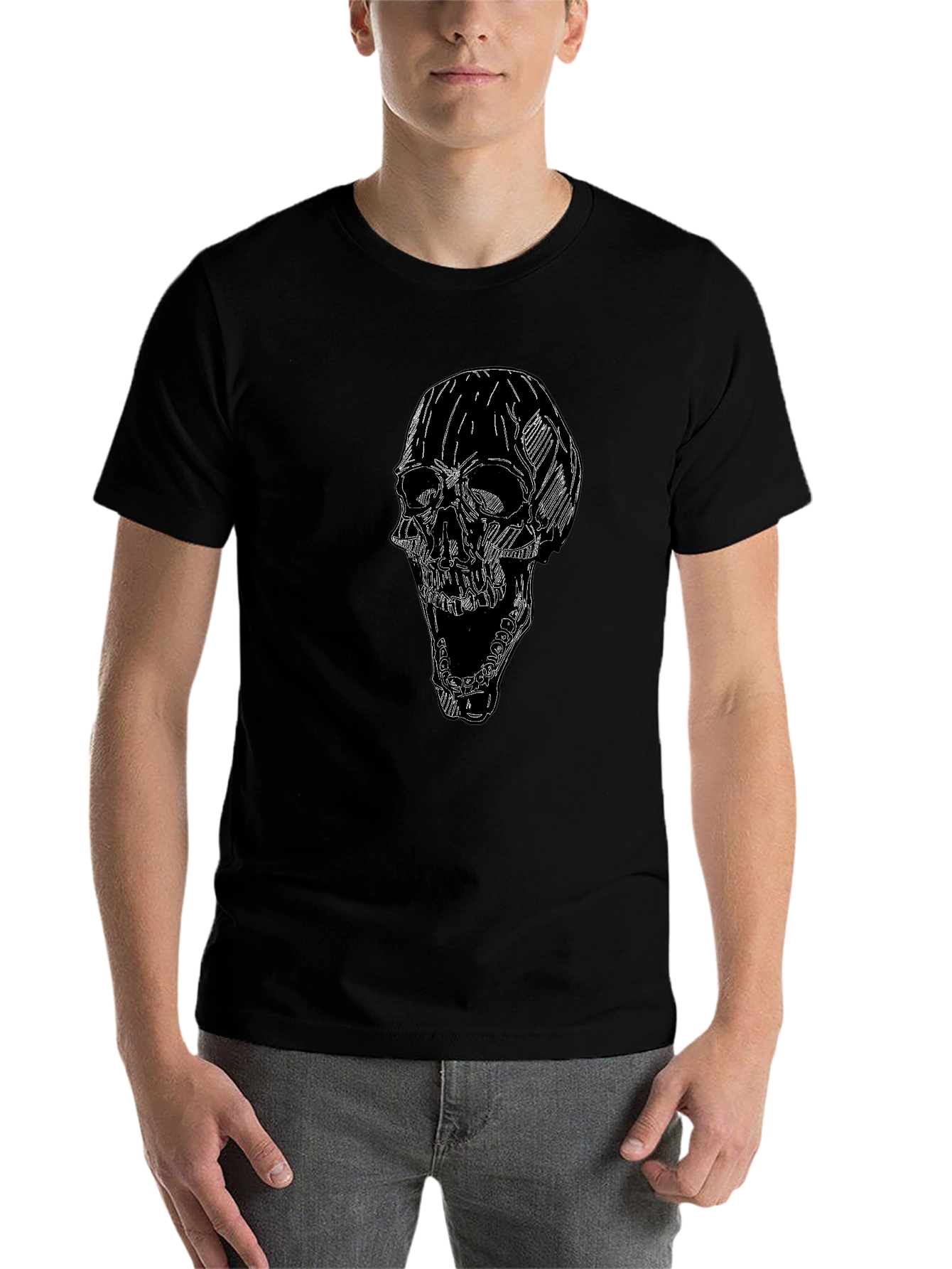 Skull Graphic Tee - Mens Black T-Shirt
