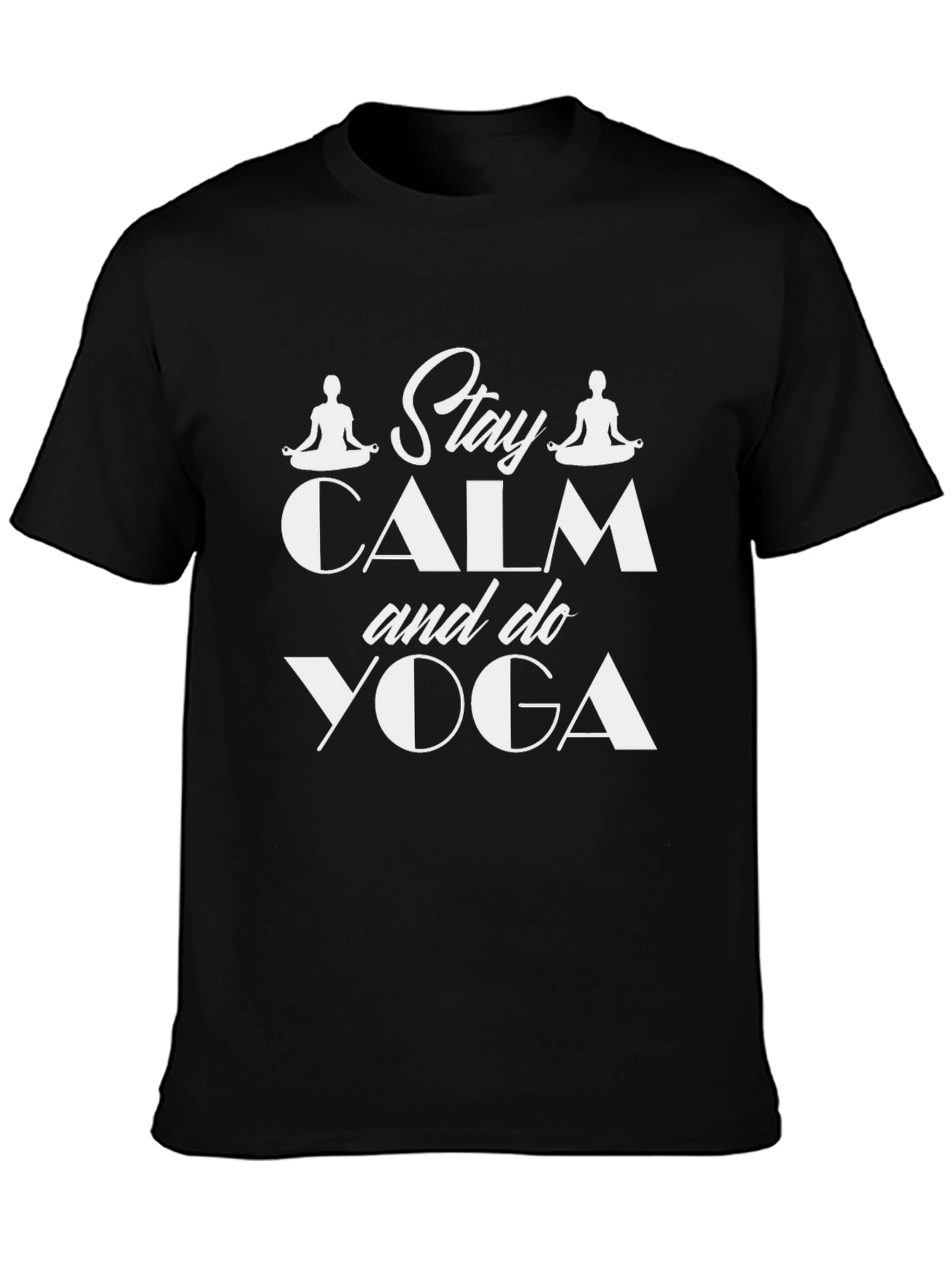 Stay Calm & Do Yoga Black Graphic Tee